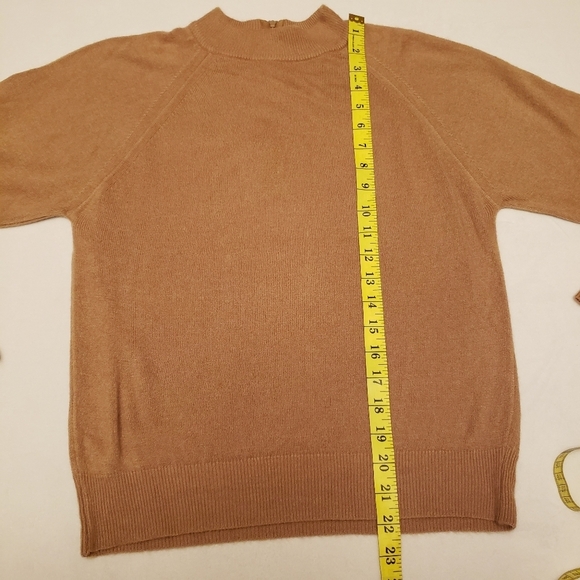 Vintage Hampshire Studio Tan Mock Neck Sweater - Picture 10 of 12